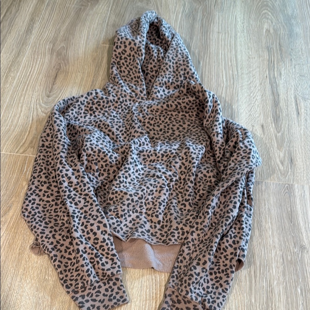 Abercrombie & Fitch Tan Leopard Print Hoodie